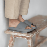 Mens Cushion Slides - Cloud Slides Grey mens