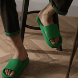 Mens Cushion Slides - Cloud Slides Emerald Green mens
